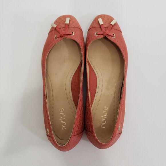 Nurture Mayler Women's Leather Flats with Adorable Bow Tie, Size 6M - Picture 11 of 11